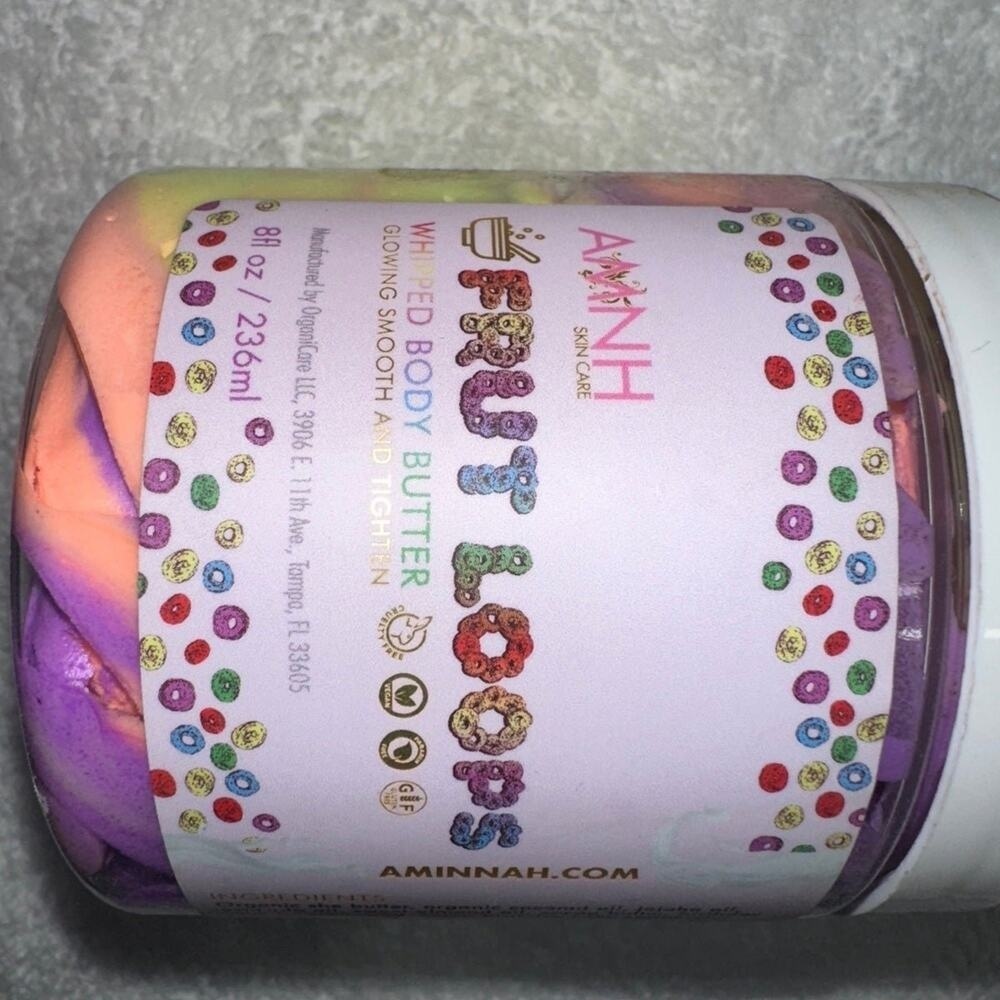 Aminnah AMNH Skin Care FRUT Fruit Loops Whipped Body Butter Rainbow Cruelty Free